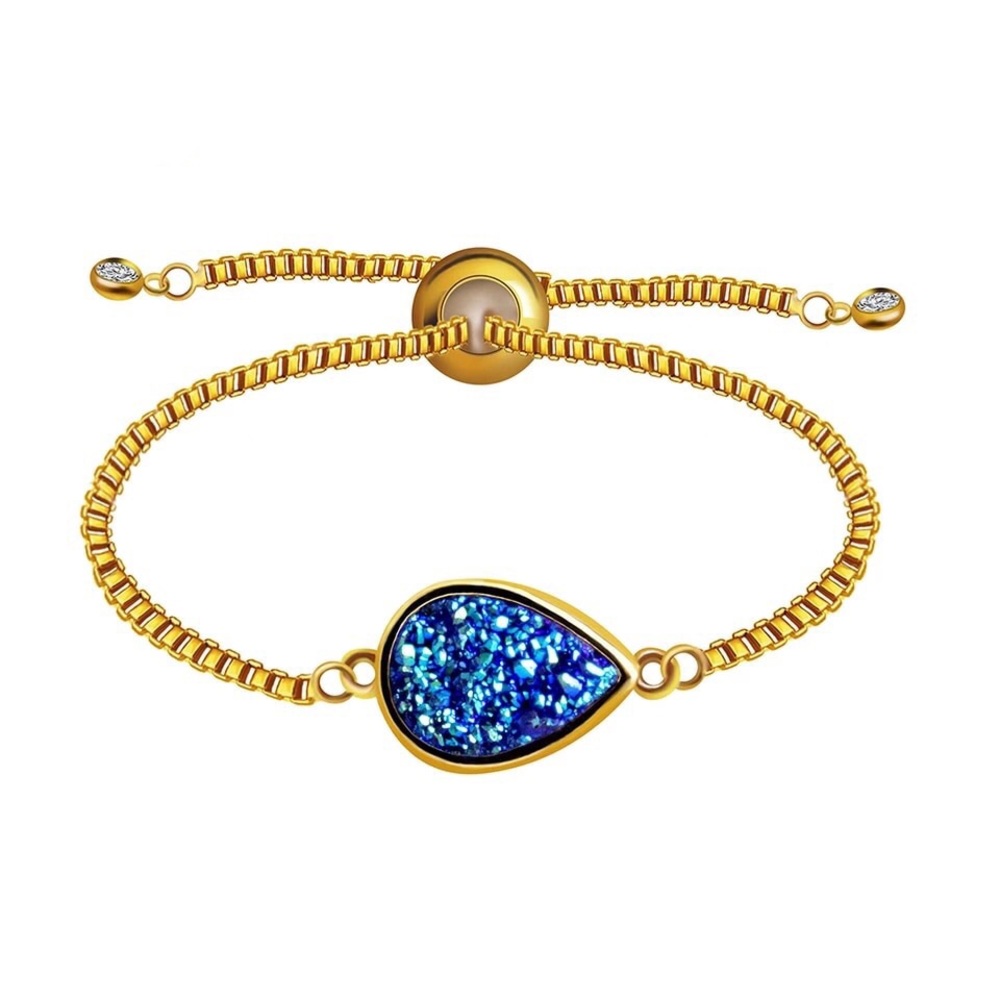 Water drop charm chain bracelet